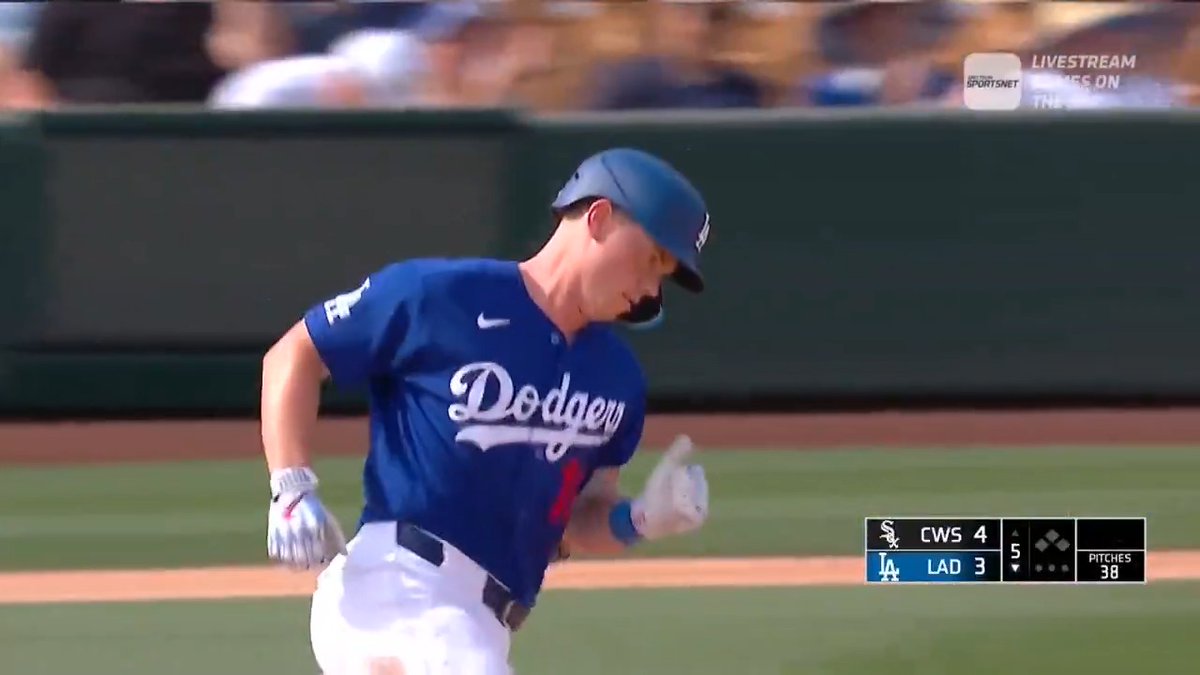 The first #DodgersST homer belongs to Will Smith!