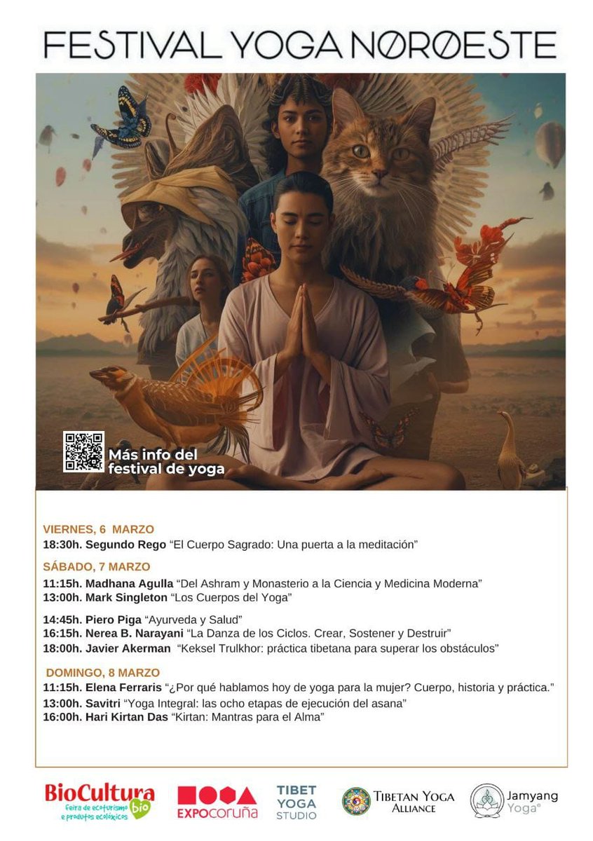 SegundoRego's tweet photo. ¡El encuentro que tu cuerpo y mente estaban esperando! 🧘

Del 6 al 8 de marzo, A Coruña se convierte en el epicentro del bienestar con el Festival Yoga Noroeste.
Tres días para disfrutar, compartir y practicar 🧘‍♀️ https://t.co/MwFdqTz3Bz