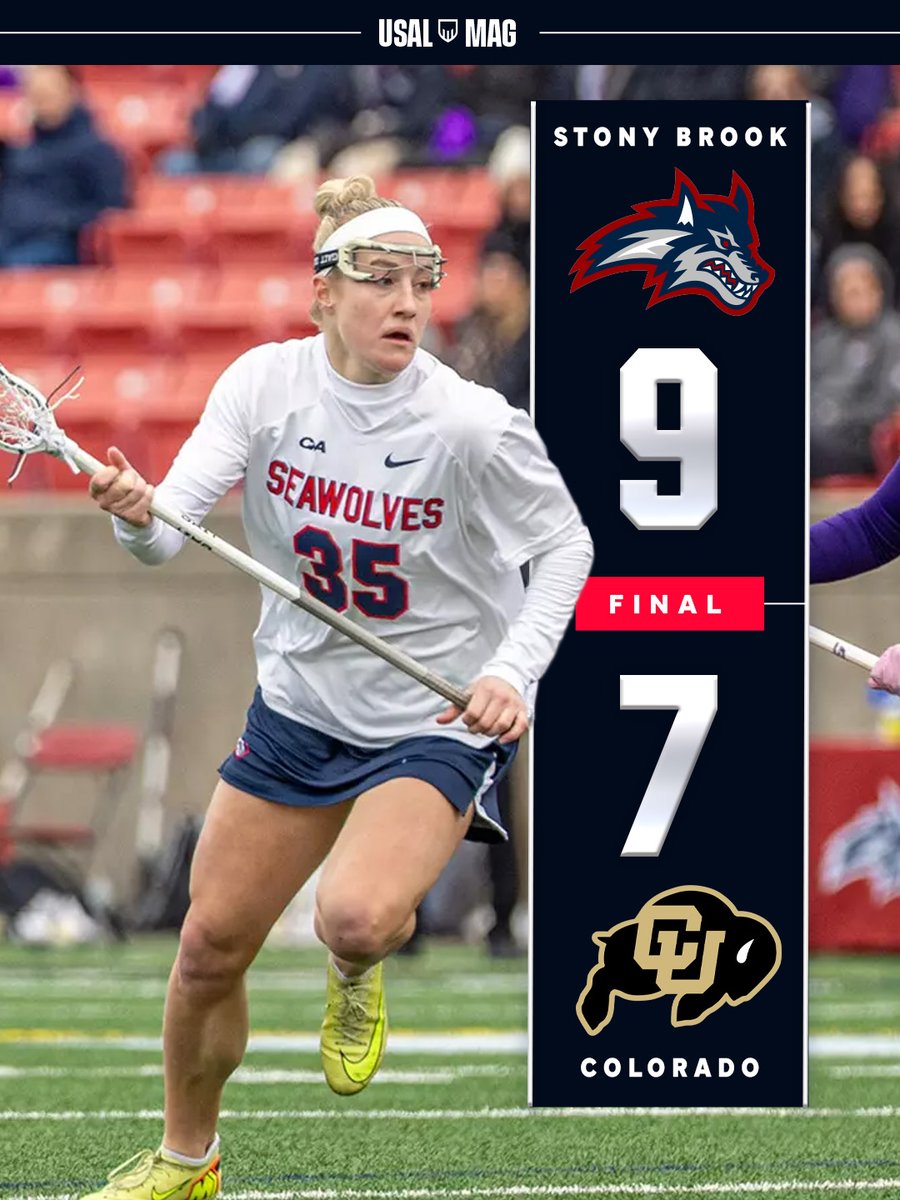 .<a href="/StonyBrookWLAX/">Stony Brook Women's Lacrosse</a> takes down Colorado, which entered Thursday's matinee ranked No. 4 in the USA Lacrosse Top 20 🤯