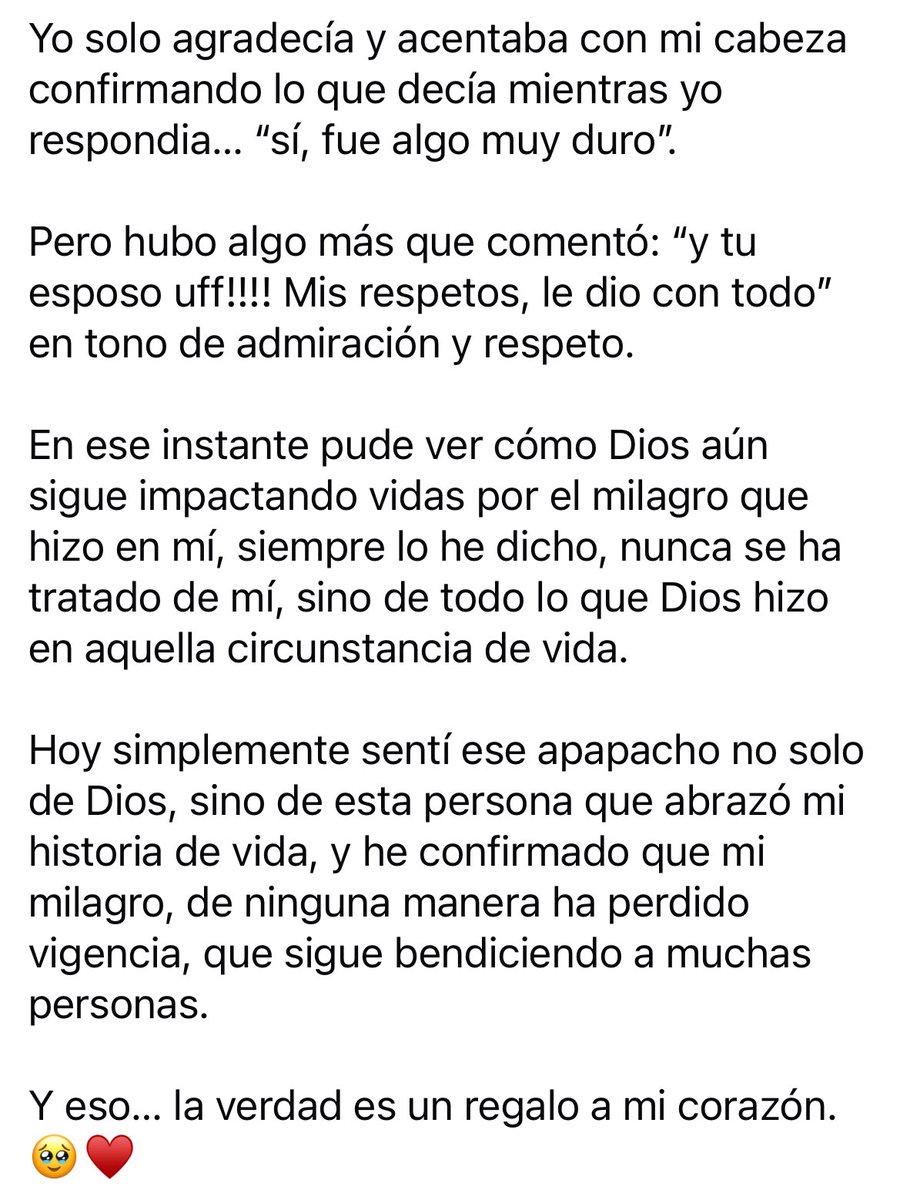 Los milagros no pierden vigencia 💕🙌🏻
