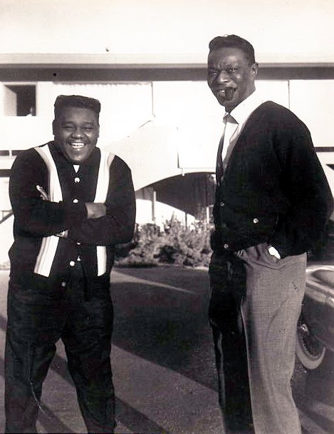 bluezharp's tweet photo. Fats Domino and Nat King Cole  
Photo by Gilles Petard https://t.co/T1hAcTDZ0V