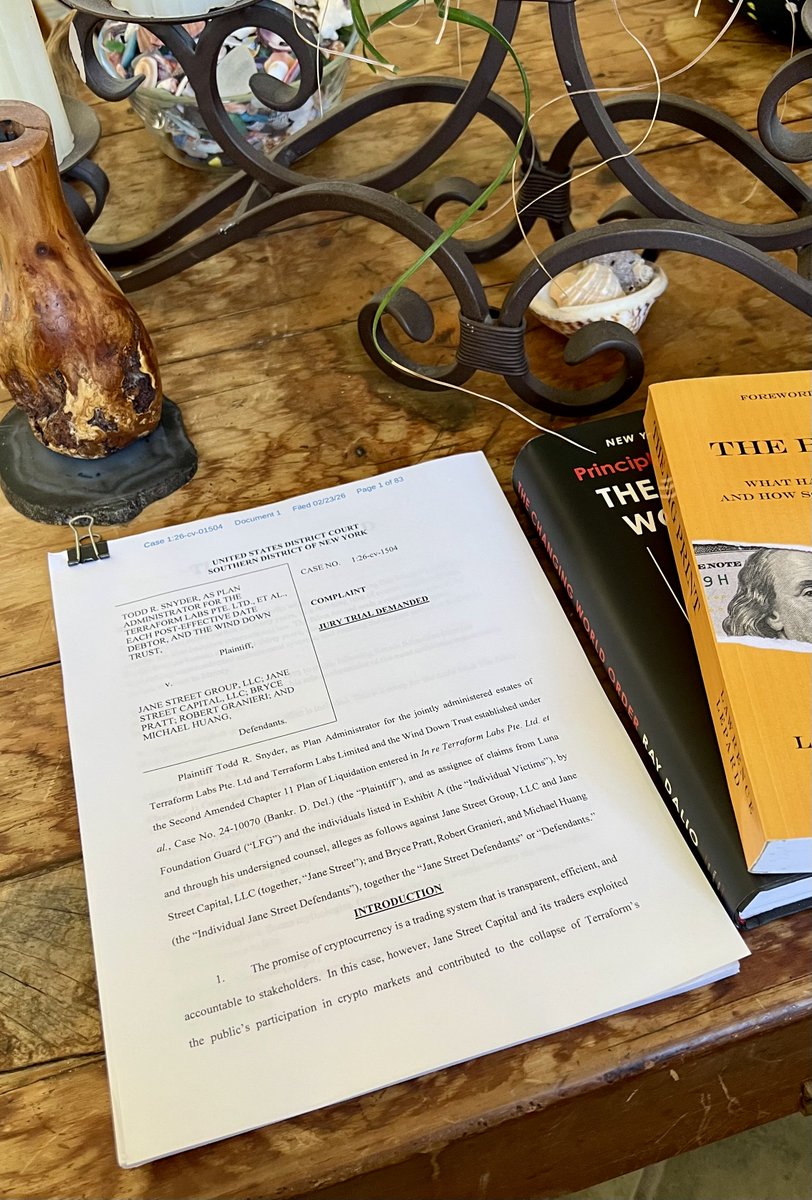 I've been up since dawn studying the Jane Street complaint and can't put it down. 

This reads like a financial thriller that will become a major motion picture in the vein of Margin Call, The Big Short, and Too Big to Fail.

We haven’t scratched the surface. New article coming.