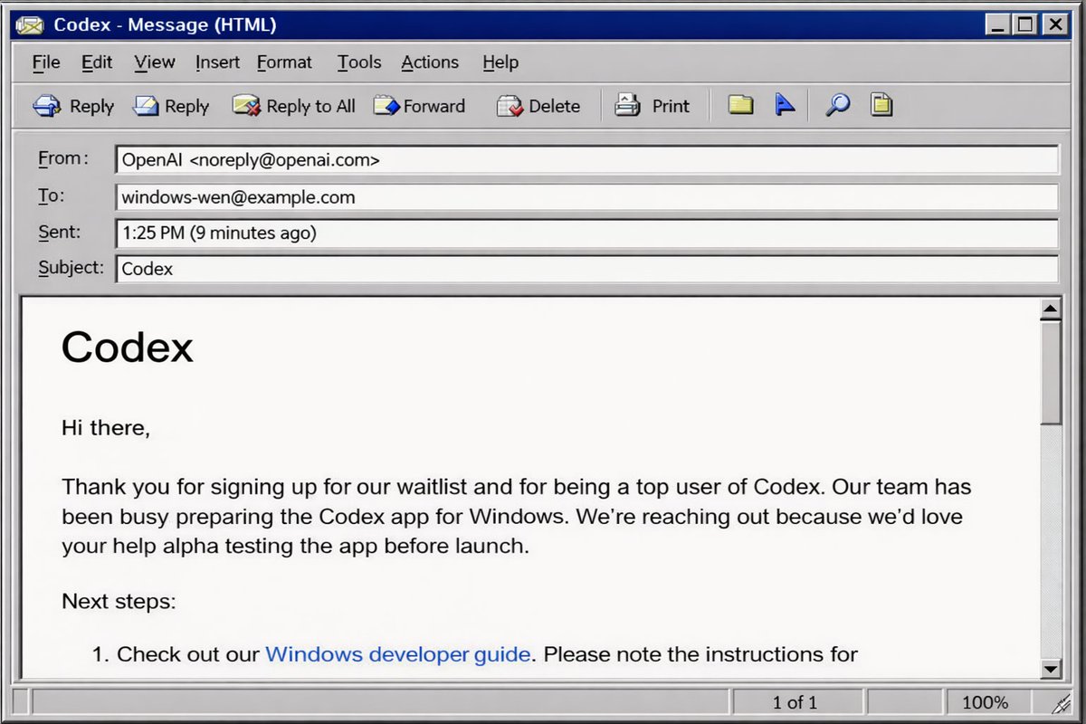 Invite email screenshot
