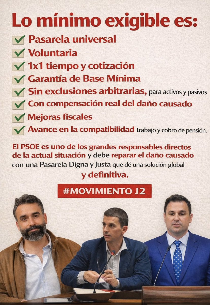 100.000 mutualistas 

Profesionales de primera 

con derechos de segunda 

Cumplan Art 14,41,50 CE

#J2NoAceptaMigajas 
#Transaccional1x1yTodosJ2