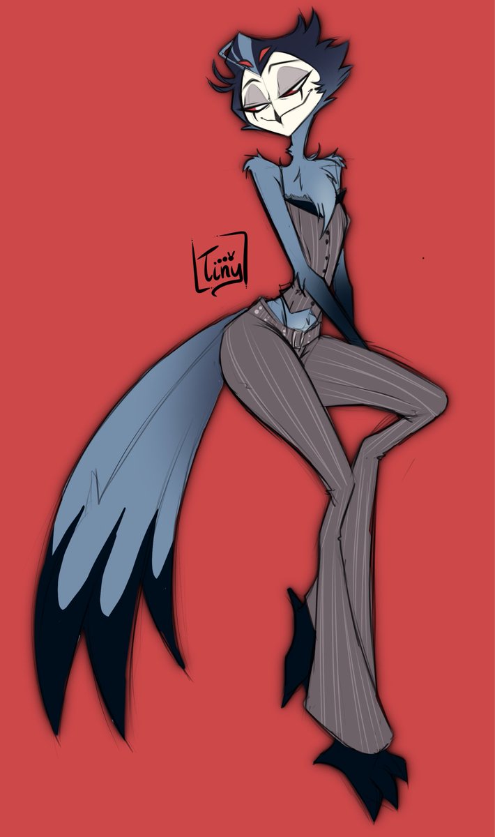 🤭💕 this outfit had me do a little doddle between commissions!

#Stolas #Helluvaboss