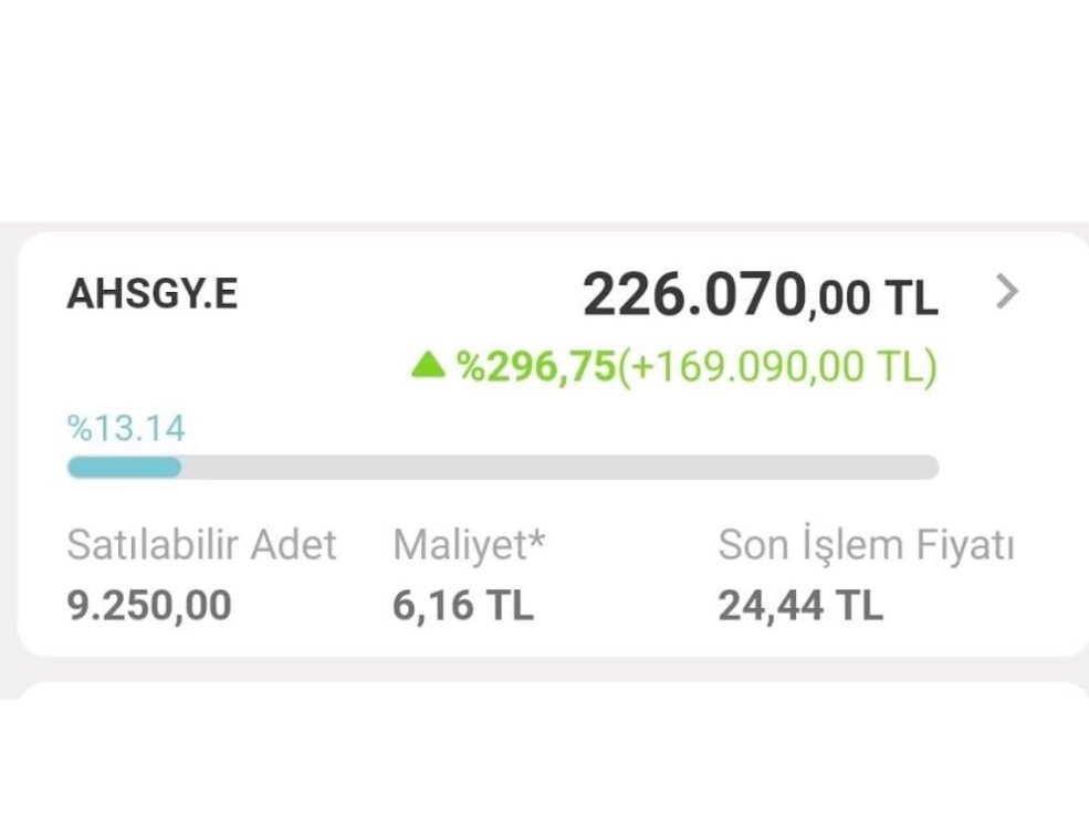 #AHSGY  Herkes okusun!
3x 5x 10x hayal ediyorsun ama 10 gün hisse taşıyamıyorsun  ilk algıda hisseyi satıyorsun sahi nasıl yakalayacaksın böyle marjları şu senette 1.5 yıldır içerideyim, maliyet 5 tl onlarca algıdan geçtik öyle sabır sınıyorlar ki bazen ben bile dayanamayacak