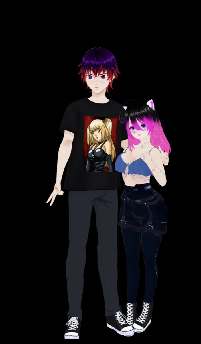 Feliz jueves gente bella ya en directito un poco nervioso usando por primera vez mi modelo haha aver cómo va fotito con mi esposita <a href="/HoshiiBloomsVr/">HoshiiBloomsVr</a> venid twitch.tv/crow22a_