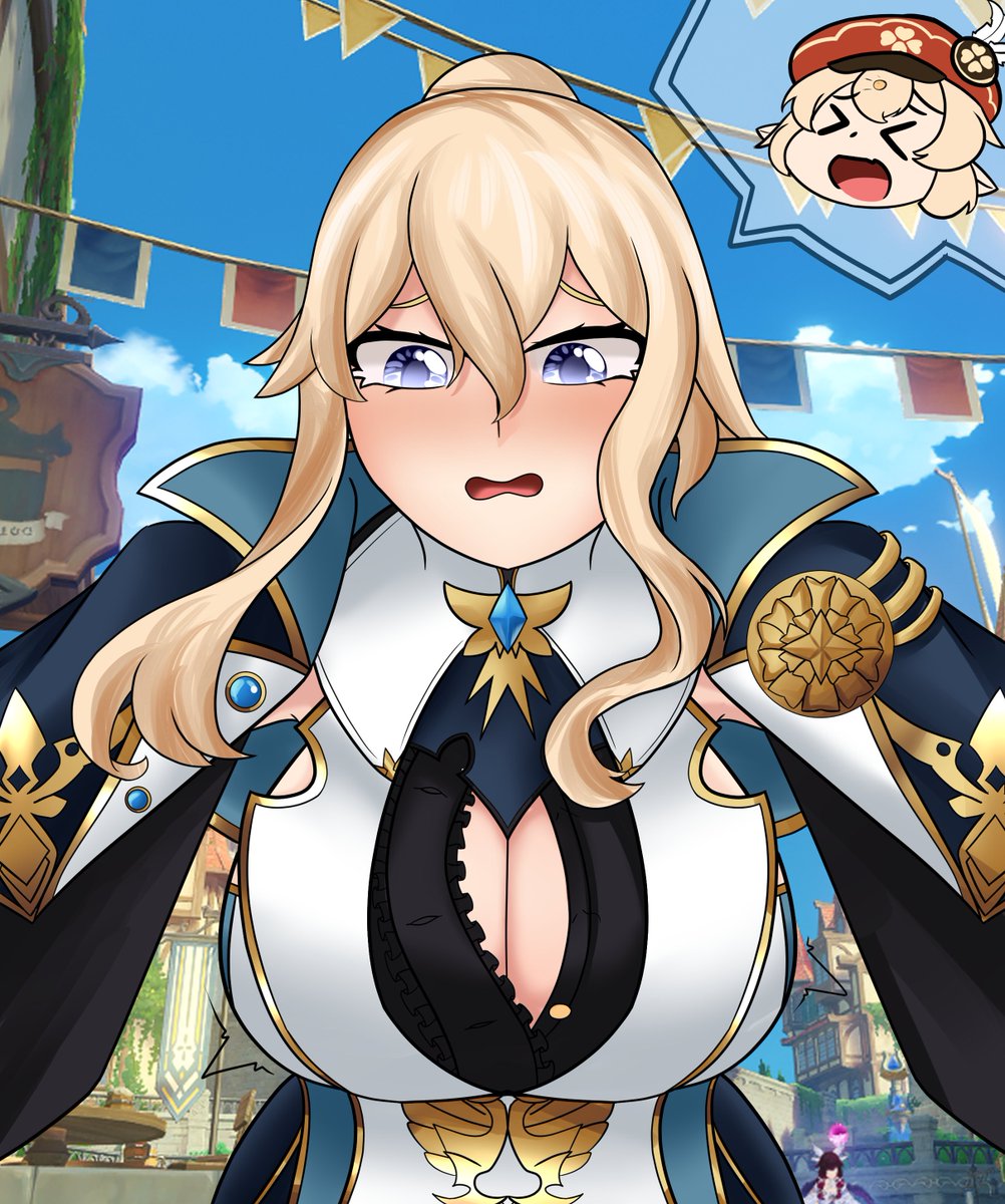 Jean's fury can be painful, right? 
Poor Klee ！Σ(￣□￣;)

#GenshinImpact #原神