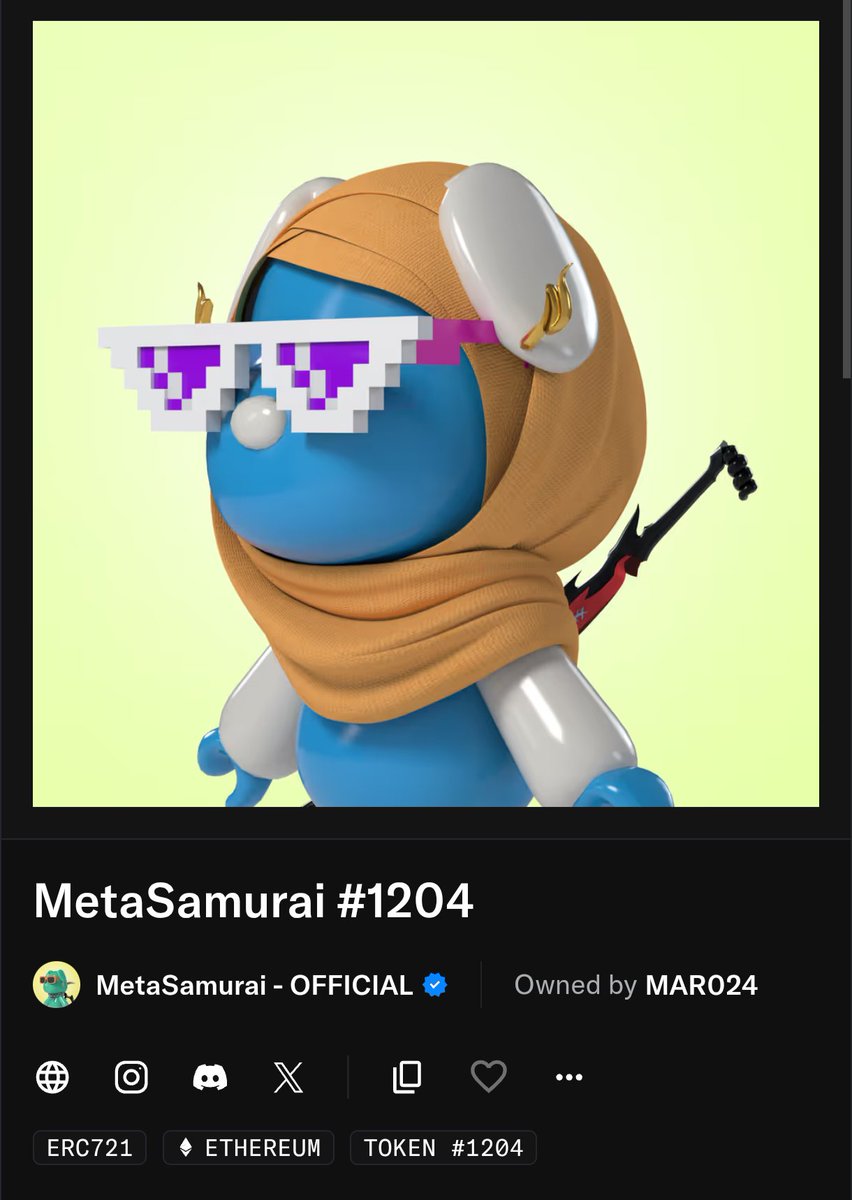 kenken1104's tweet image. GM!
本日のメタサムコンシェルジュはこちら! 
青いボディーに白いお耳などのパーツが素敵なこの子✨️
とても良い色使いで可愛いです🥰
こちらの子はフロアより少し上にてお迎えを待ってます！
購入検討中の方如何でしょう😊
#MetaSamurai
#メタサムコンシェルジュ