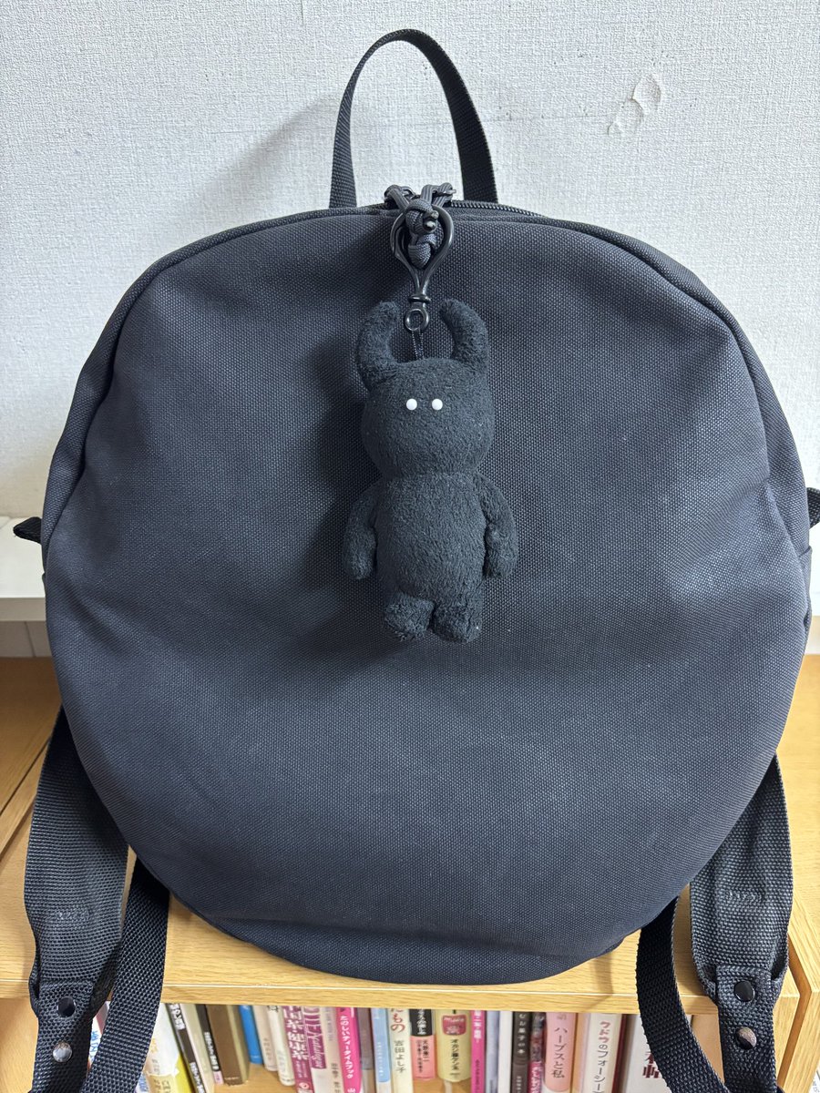 母さんの「ぬい活」 愛用の🌚新月のリュックに、ウアモウUAMOU