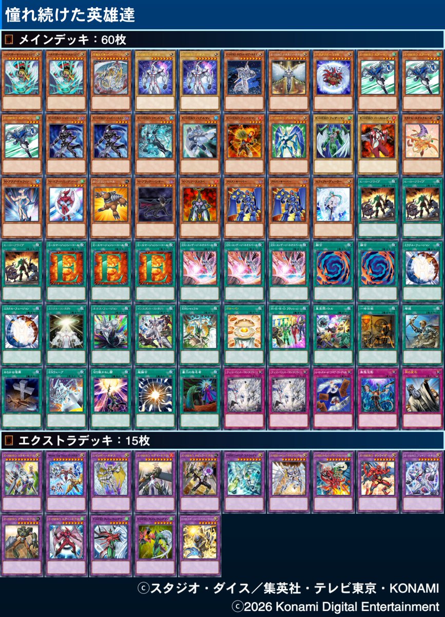 遊戯王ニューロン 明日から発売のHEROSで 考えたマイHEROデッキ ネオス