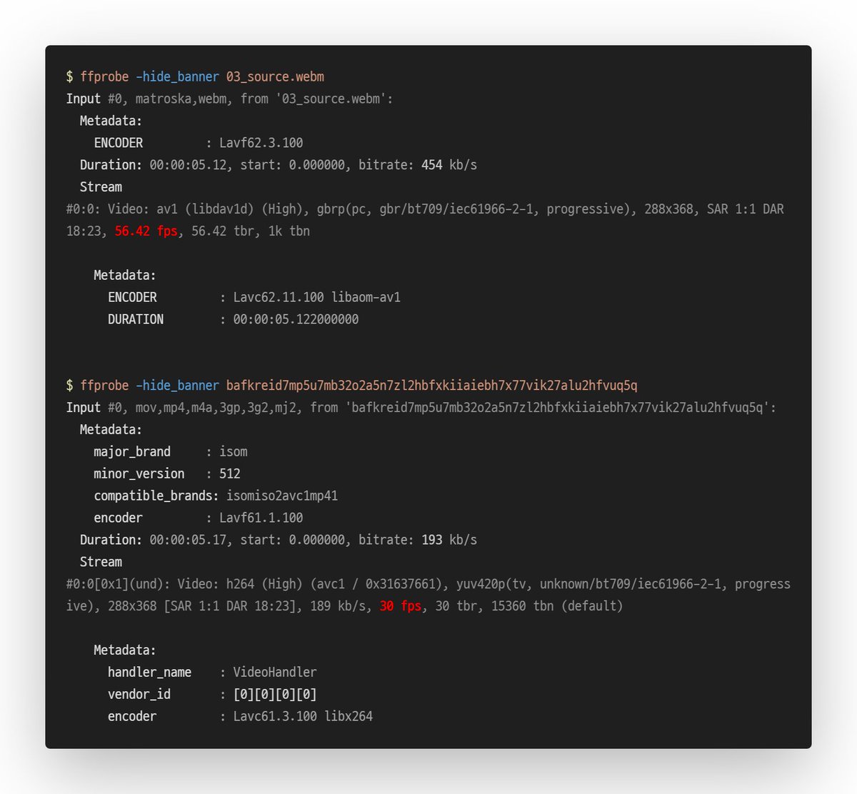 Bluesky confirmed for having the worst video processing pipeline in the entire social media landscape.

Reducing *frame rates* is disgusting at a level that even Twitter wouldn't step down to.