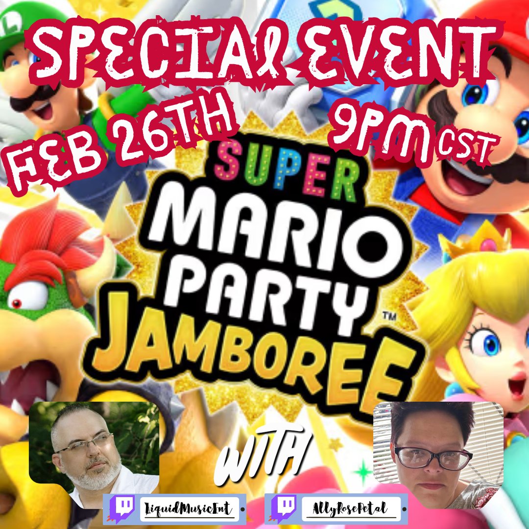 Do you have #supermariojamboree and want to have fun with <a href="/Allysrose36/">AllyRose</a> and I? Well, you're in luck! 
Tonight we jump in and play with the community and friends! 
Hope to see you all there!