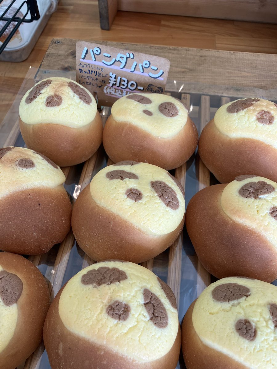 luckysbread's tweet photo. スタッフのMです！
国際ホッキョクグマの日！クマ仲間のパンダパンおすすめです！
しっとり生地に滑らかなチョコクリームをた〜っぷり詰め込みました！可愛いサイズで食べやすさも(^▽^)◎
そして！平日オトクセールはミルキークリームパンが対象です( ᐛ )و https://t.co/342CRgtZGe