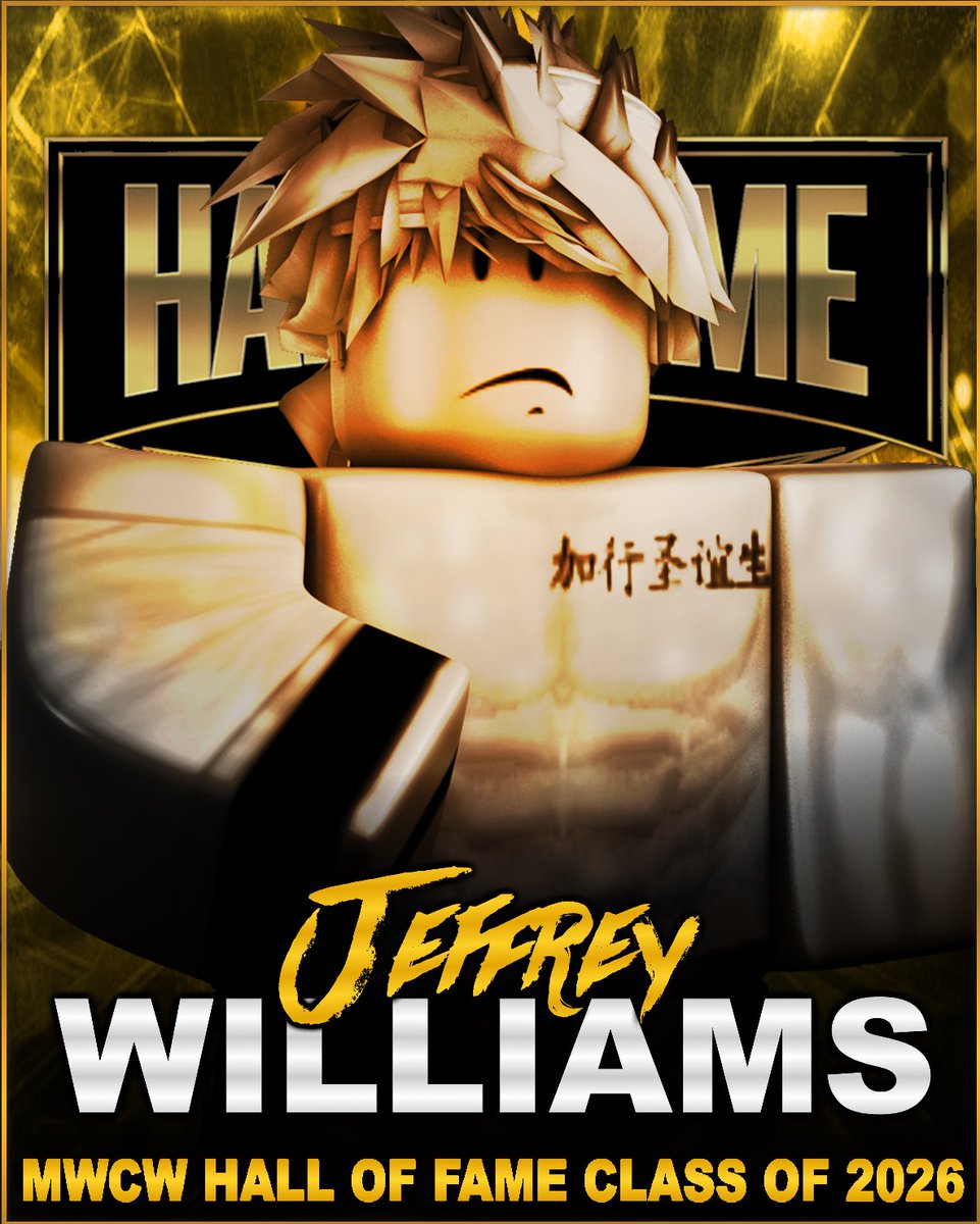 MWCW HALL OF FAME INDUCTEE🚨

"Main Event" <a href="/RoJeff_Williams/">Jeffrey Williams</a> is the third inductee announced for the MWCW Hall of Fame Class of 2026. A 1x MWCW Jr Heavyweight Champion and 2x MWCW Television Champion, Williams has competed everywhere from being a "curtain jerker" to the main event
