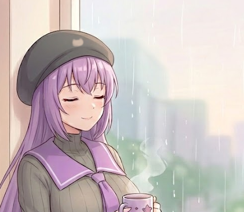 おはにゃんこ、今日は雨です 
