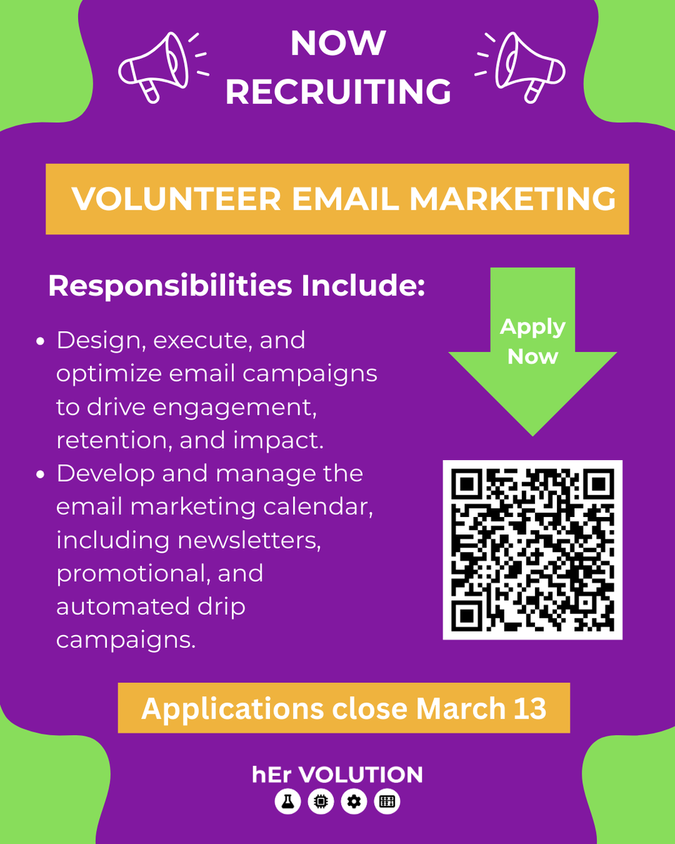 hEr_VOLUTION's tweet photo. 📢 The hEr VOLUTION Marketing Committee is recruiting volunteers for 3 important positions!

If you or anybody you know is interested in any of the roles below, apply now by scanning the QR Codes! https://t.co/9rrOfa5xoS