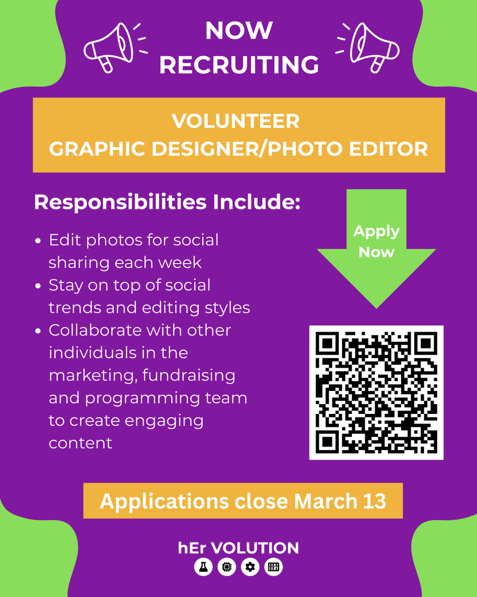 hEr_VOLUTION's tweet photo. 📢 The hEr VOLUTION Marketing Committee is recruiting volunteers for 3 important positions!

If you or anybody you know is interested in any of the roles below, apply now by scanning the QR Codes! https://t.co/9rrOfa5xoS