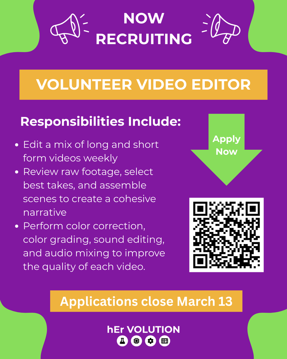hEr_VOLUTION's tweet photo. 📢 The hEr VOLUTION Marketing Committee is recruiting volunteers for 3 important positions!

If you or anybody you know is interested in any of the roles below, apply now by scanning the QR Codes! https://t.co/9rrOfa5xoS