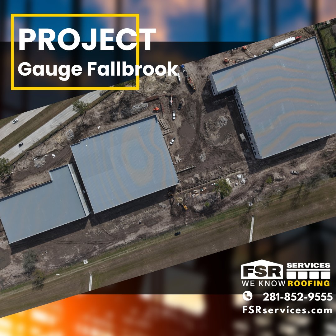 Gauge Fallbrook in progress 🏢🔨
Versico 60 mil TPO + 1.6" ISO, fastened, with a 20-Year NDL (72 mph) across Buildings 1–3 &amp; FP.
Thank you Rosenberger Construction for choosing FSR Services! 🤝
#FSRServices #WeKnowROOFING #RosenbergerConstruction #CommercialRoofing #Versico