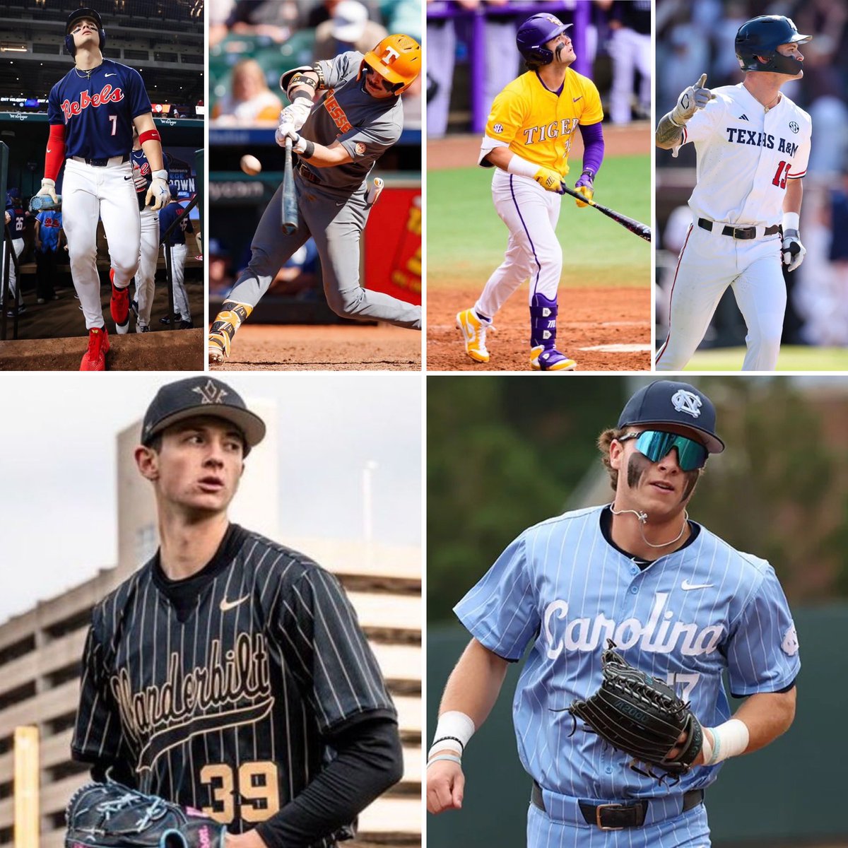 PROducerIOTB's tweet image. What’s your favorite college baseball uniform? For me I’m a sucker for pinstripes, and love clean red, white and blue. These are my personal favorites. We discuss with our guests from all teams so it’s always a great topic @DSports24 @radiomanday @UNISWAG #baseball #uniforms