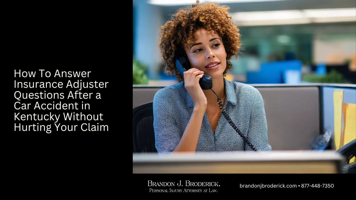 bjbroderick's tweet image. In a Kentucky car accident? 🚗💥 Protect yourself when talking to insurance adjusters—know what to say and what not to! 💡🛡️ tinyurl.com/4stfw8rk
 #CarAccidentTips #KentuckyLaw #InsuranceSavvy