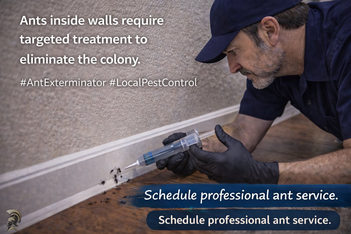 Byebyebyebugsfl's tweet image. Ants inside walls require targeted treatment to eliminate the colony. #AntExterminator #LocalPestControl