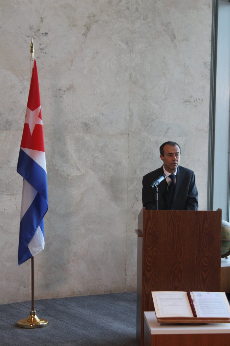 SoberonGuzman's tweet photo. At @UN, #Cuba convened #CELAC countries and other regions, with senior UN officials, to mark the 12th anniversary of the Proclamation of LAC as a #ZoneOfPeace. Its principles were reaffirmed amid current challenges to international peace and security. https://t.co/ERfQyADgGq