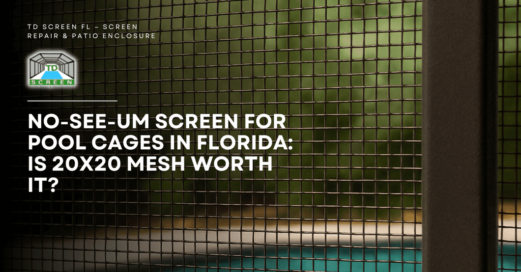 TDSCREENFL's tweet photo. No-see-ums can ruin pool time in Florida, especially when standard screens aren’t enough to keep them out. A 20x20 mesh screen offers tighter protection against tiny biting insects while still allowing airflow and visibility. https://t.co/L1znAUExho