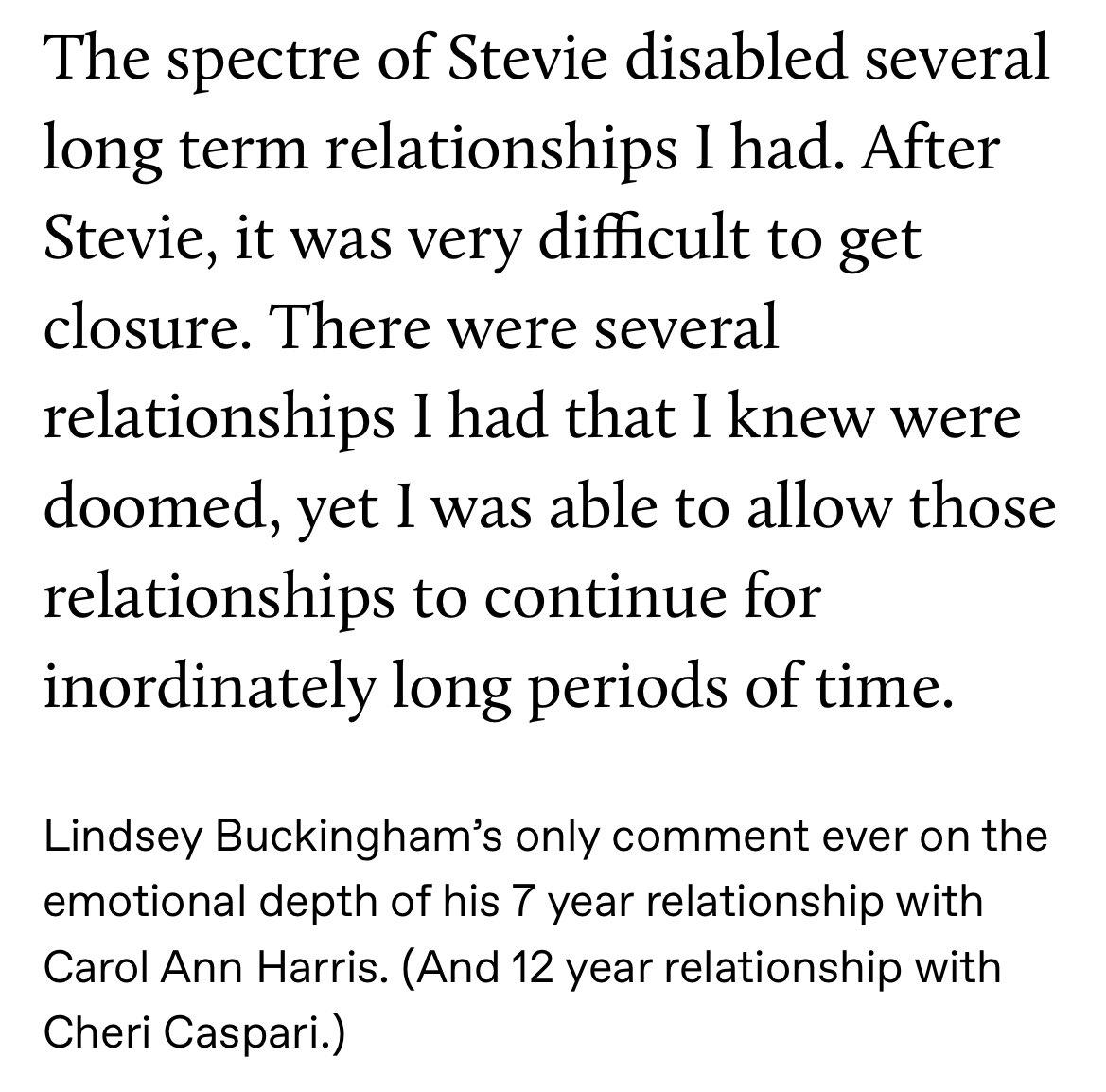 whatever stevie nicks sang about never getting away from the sound of the woman that loved you