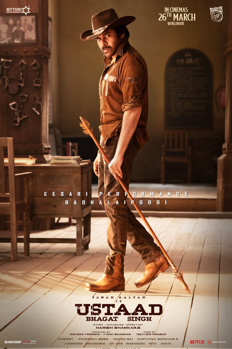 One man.
One look.
Million whistles. ✊🏻🔥

<a href="/harish2you/">Harish Shankar .S</a> <a href="/UBSTheFilm/">Ustaad Bhagat Singh</a> 
#Pawanakalyan #UBSTheFilm #TrendingNow #viralpost