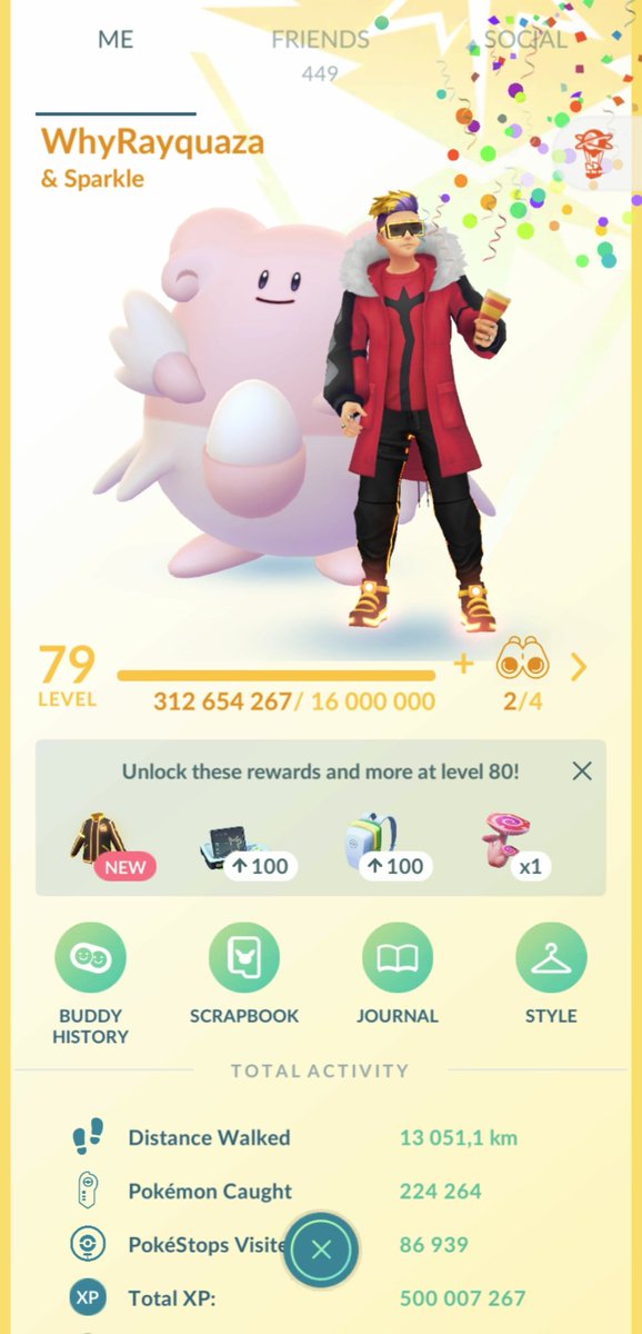 500 million xp finally achieved in #PokemonGO