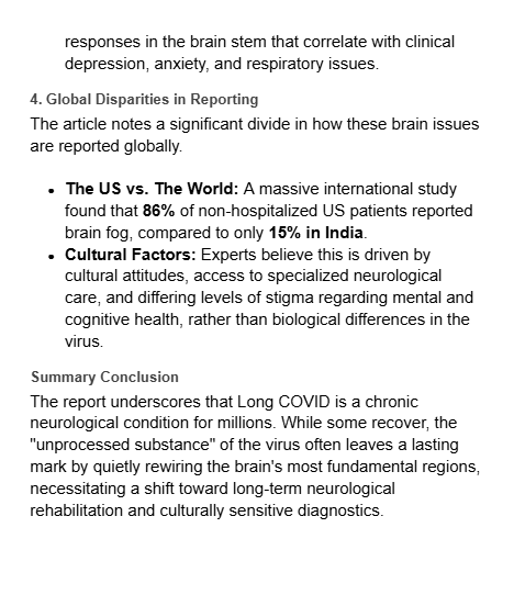 dlingenfelter's tweet photo. Long COVID is a chronic neurological condition causing rare brainstem failure and cognitive decline equivalent to 10-20 years of aging.

The damage is linked to a "leaky" blood-brain barrier and viral fragments persisting in the brain for up to four years.🧵 https://t.co/tgV4pLubeP