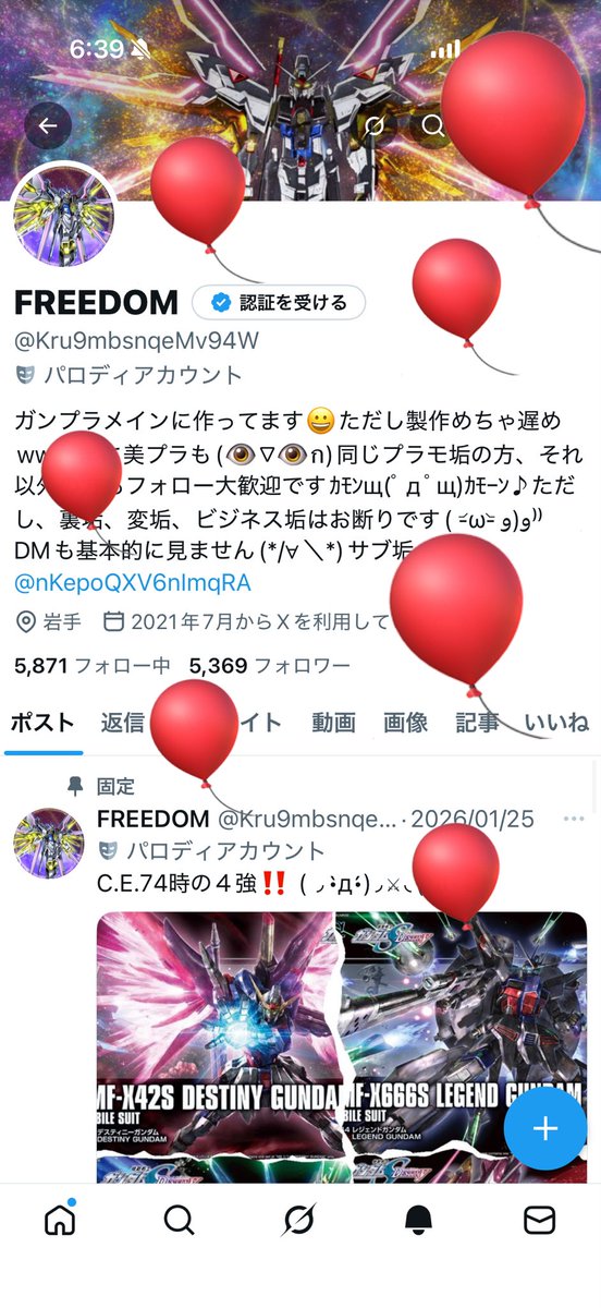 お誕生日を迎えました🎉🍾㊗️ 風船🎈飛ばなかったので自力で飛ばし