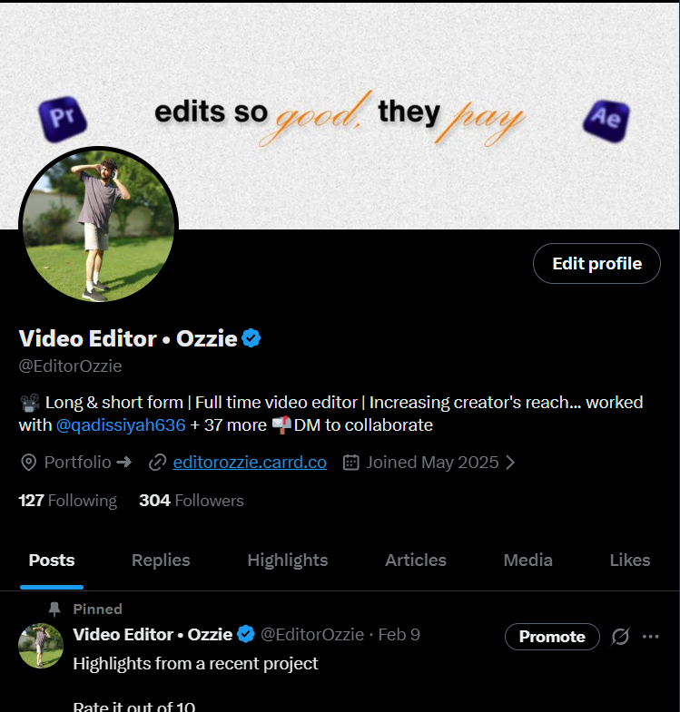 Video Editor • Ozzie tweet media