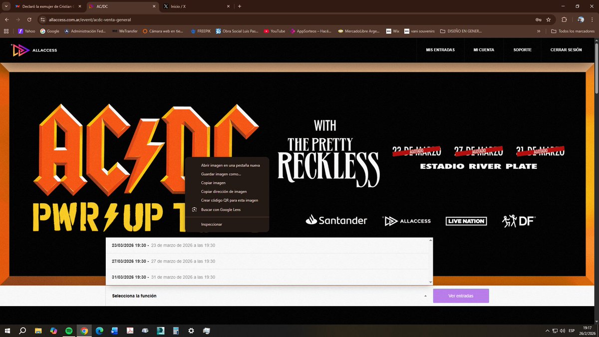 Los que se hayan quedado sin entrada para AC/DC, entren ahora a la pagina que hay entradas a la ventaaaaa!!! Para los 3 dias!!
