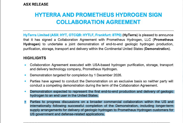 silverhalo30058's tweet photo. $HYT #geologichydrogen
HyTerra will be producing and delivering geologic hydrogen not by 2050, not even 2030, but THIS YEAR!
Also, I think this dispels any doubts at all that they'll be working with the US Air Force / DOD (Defence) 😜😜 https://t.co/uJPf20QLQ0