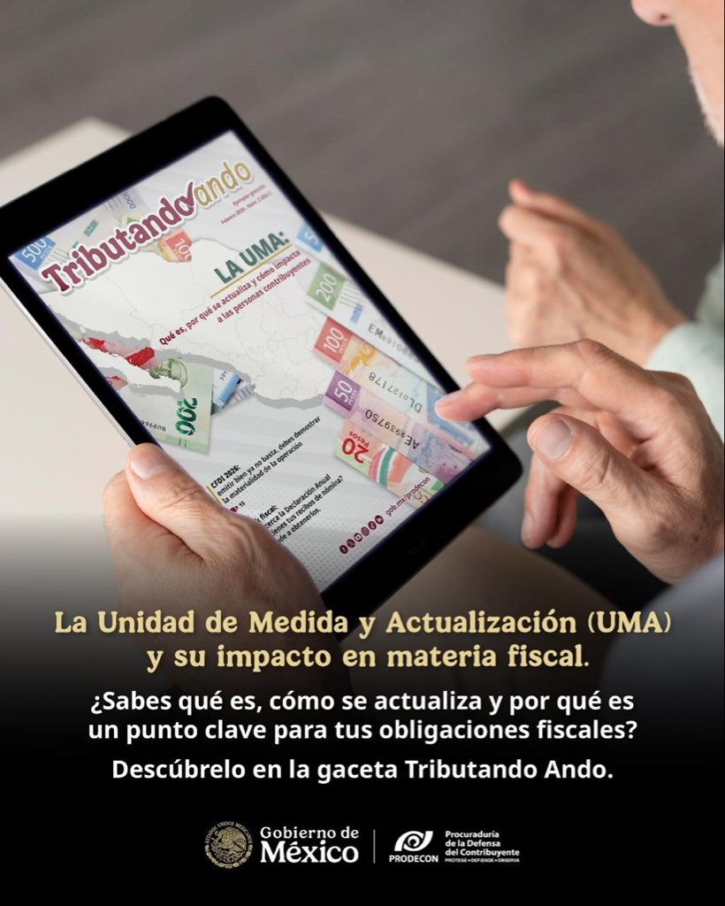 ¡Febrero está por terminar!

Si tienes dudas sobre la #UMA, en la gaceta de este mes te explicamos todo de forma clara y sencilla.

📲 Consúltala aquí 👉🏻acortar.link/MLhAfR  

Si te quedaste con alguna duda, ven a #PRODECON. 🤓✅  

🗓️ Acude a nuestras oficinas o agenda una