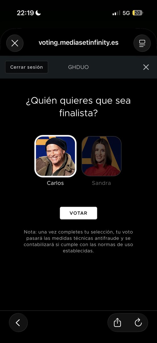 VOTOS EN POSITIVO NO SE EQUIVOQUEN!!!!
🚨VOTANDO A CARLOS🚨 #GHDúoFinalistas