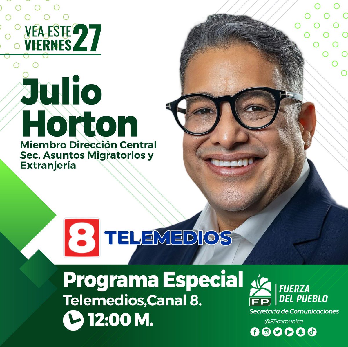 Mañana estaré analizando el discurso de rendición de cuentas en un panel con varios analistas a las ⏰12:00 Am.👇

#FuerzaDelPueblo