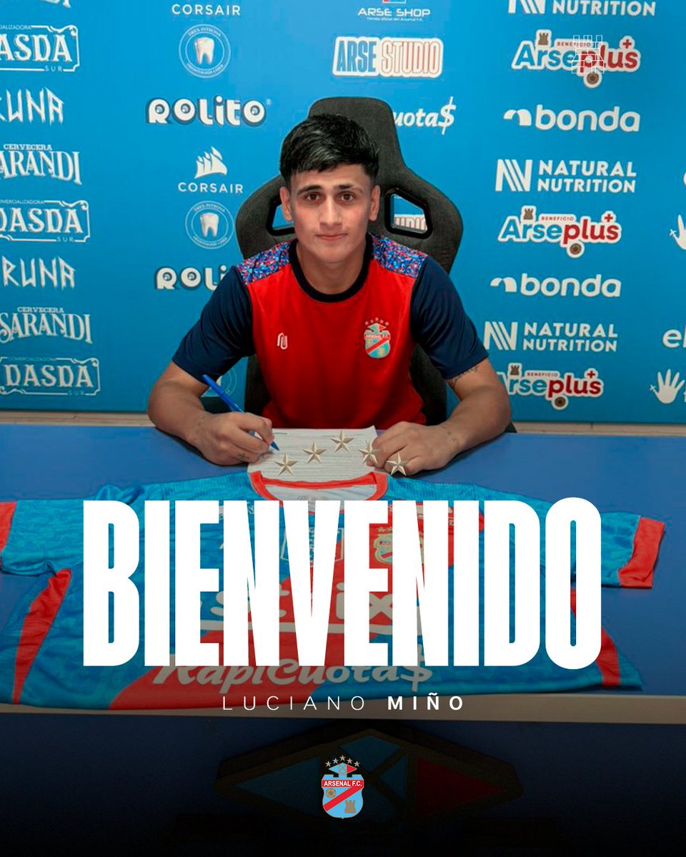 ✒️ Luciano Miño es refuerzo de Arsenal. El delantero llegó libre de Newell's y firmó un contrato que lo vincula con el Club hasta diciembre de 2027. 

¡Bienvenido, Luciano! 🇨🇩❤️

#ArsenalaEsSarandi
