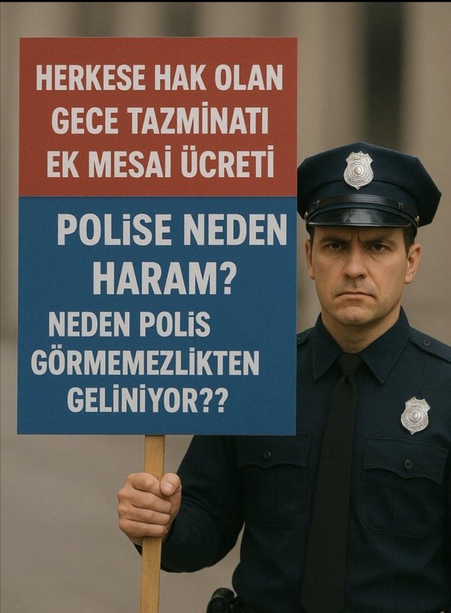 Bugün de polisin hakkı ödenmedi.

#PolisinSabrıTükendi