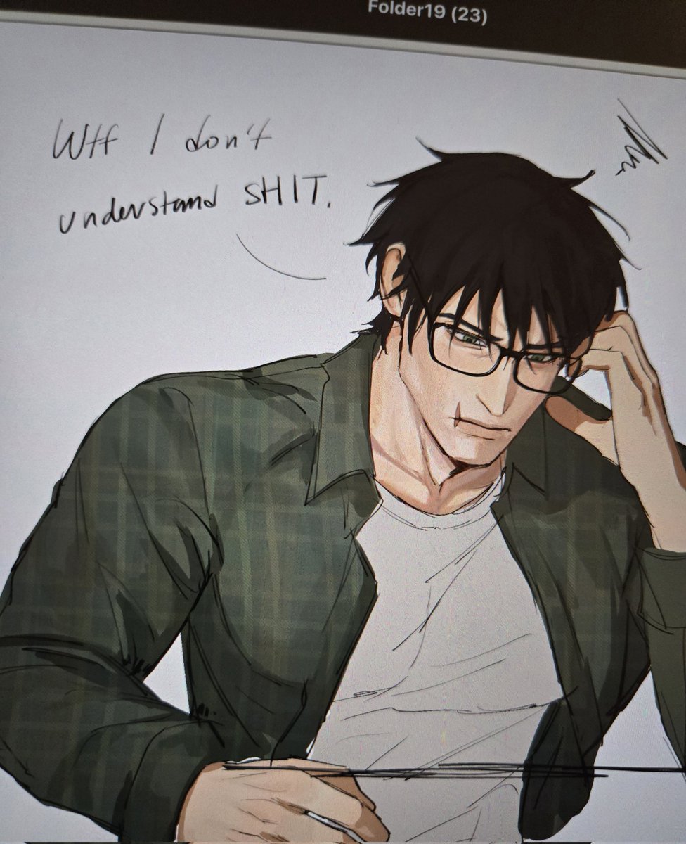 syllysmot's tweet photo. I'm so sorry but the whole goge gego thing is so funny to me cuz I thought yall were misspelling gege's name the whole time 😭 anyways here's nerdji wip https://t.co/KvLFZ8M65G