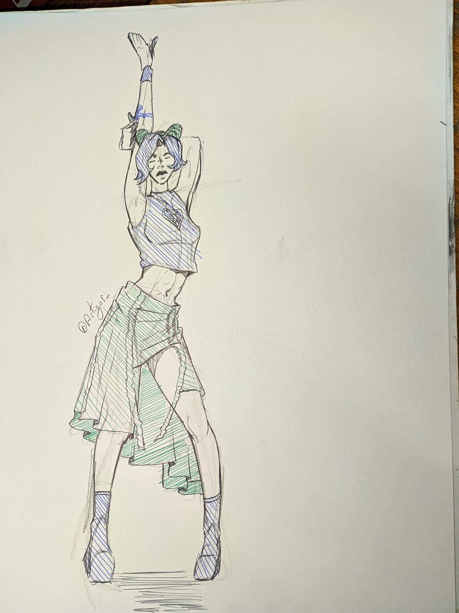 Essa é pra quem disse que auxiliar docente de TI não pode desenhar Jolyne no horário da janta