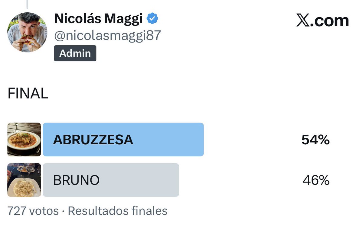 TENEMOS UN CAMPEÓN

TRATTORIA ABRUZZESA ES EL MEJOR LUGAR DE PASTAS DE ROSARIO 

LOS FELICITAMOS 

Y AHORA QUE SE VENGA EL SORTEO