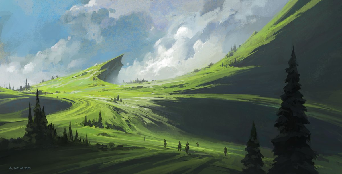 "The Swirling Fields" #noAI #conceptart #digitalart #fantasyart