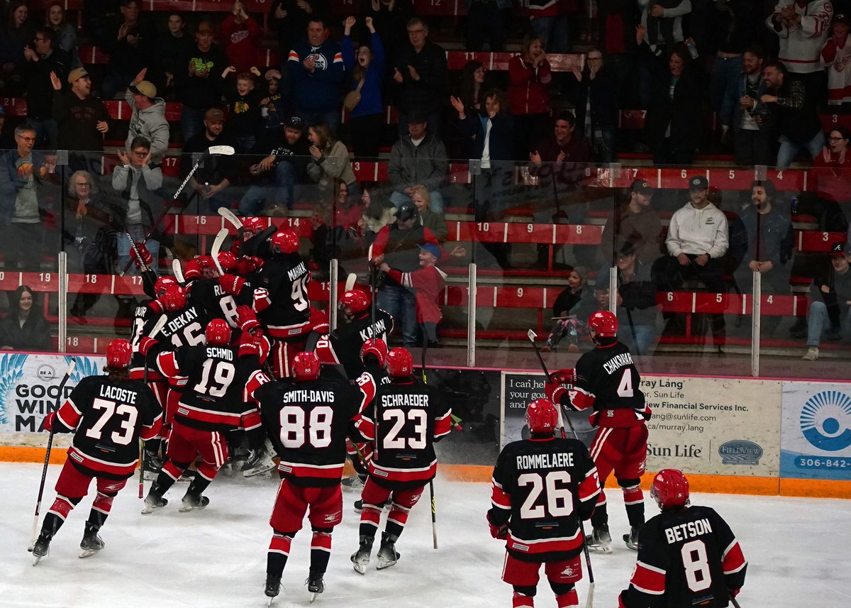 weyburnredwings's tweet photo. 🔥 Playoff vibes are back! We’ve already clinched our spot this season—now we want to hear from YOU.
What was your favourite game or unforgettable moment from last season’s playoffs? Drop it below! 👇
📸 PortrayedbyPW Sports Photos
#WeyburnRedWings #SJHL #PlayoffSeason https://t.co/uigtqvcmgo