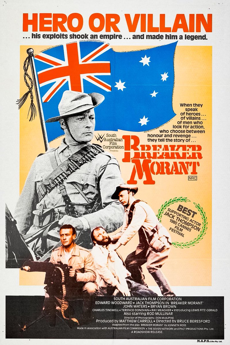 Thoughts on Breaker Morant (1980): Despite a fairly straightforward anti-war punchline, the looming political context, intriguing scapegoating, punchy performances, and legal complexity of geurilla and imperial warfare make for a uniquely restrained courtroom drama. (4/5)