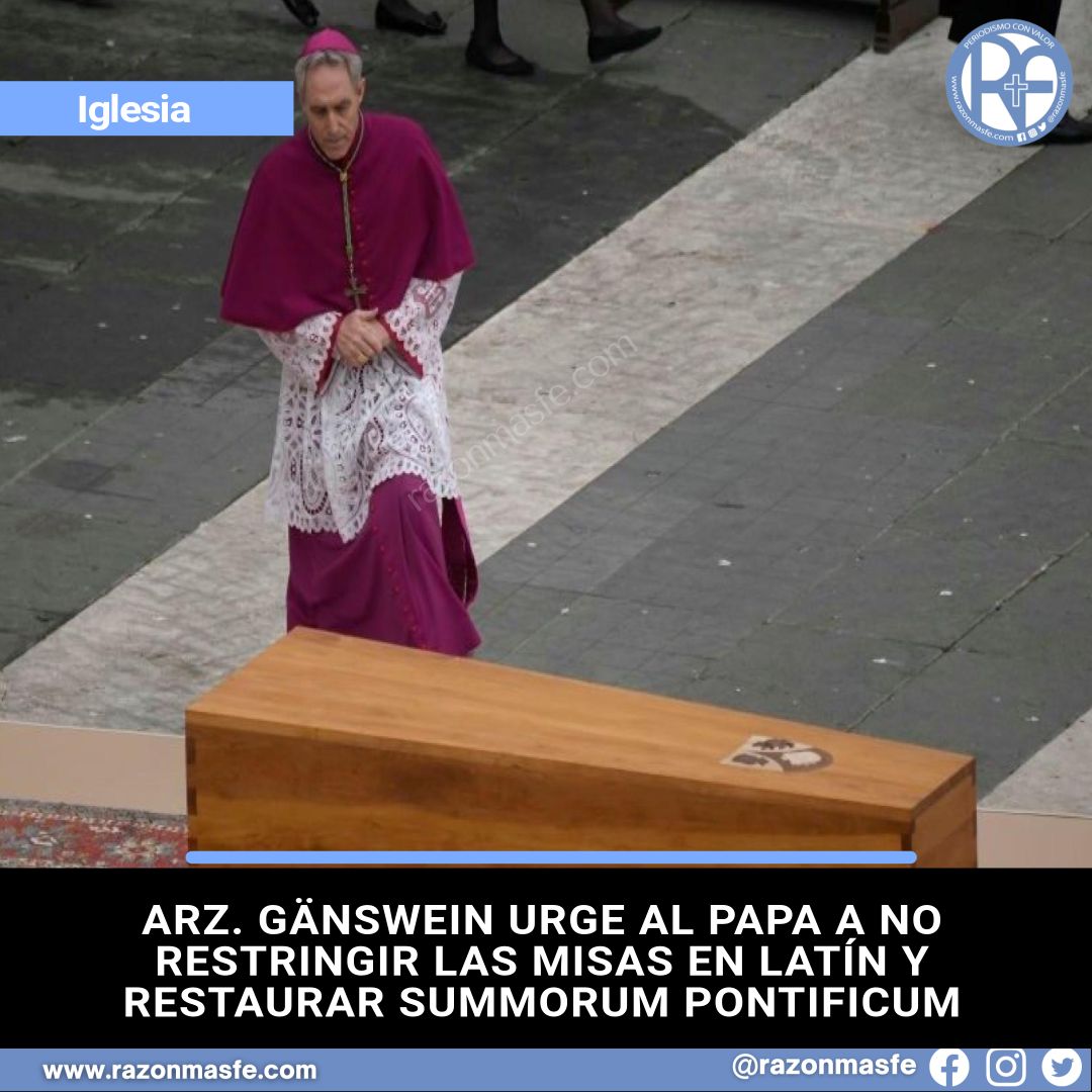 📰Arzobispo Gänswein urge al Papa León XIV restaurar la Misa Latina Tradicional y terminar con las restricciones impuestas por Francisco en 2021.
➕ info: razonmasfe.com/arz-ganswein-u…