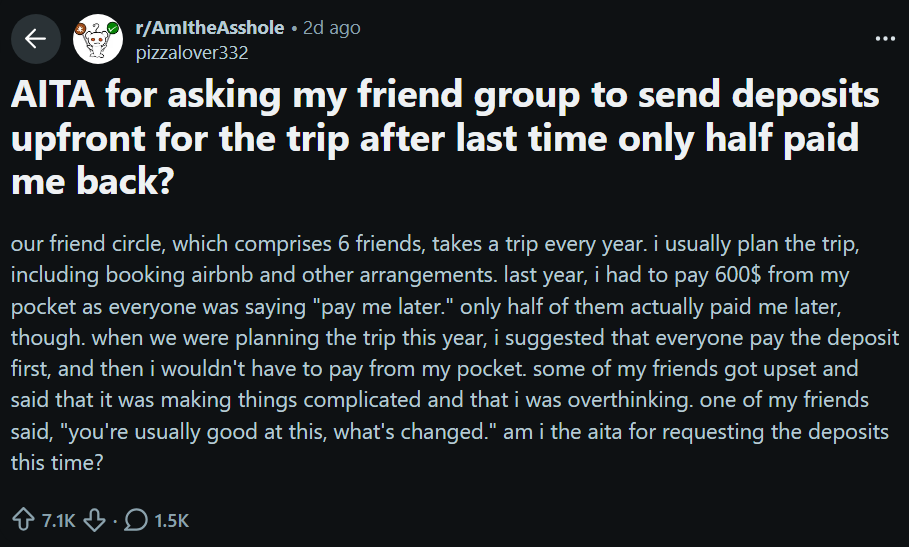 TPdotApp's tweet photo. Don't be this guy - raise the money up front with a Tipping Point campaign!

No more flaking, no more chasing, no more risking personal funds and hoping for the best. 

Eliminate the uncertainty with Tipping Point and never lose money on a group trip again! https://t.co/poqe2E6GRi